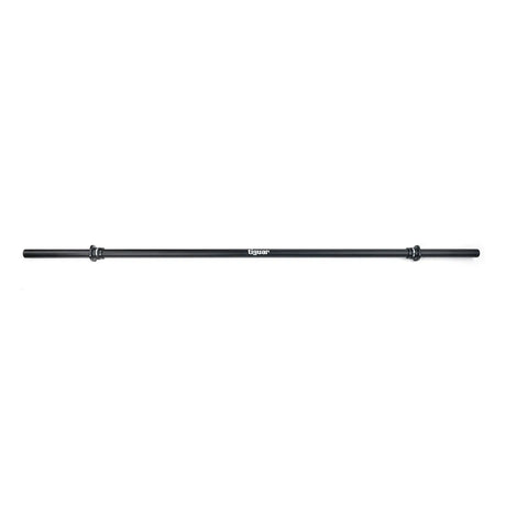 tiguar Power Gym Hantelstange 28 mm V2 in Schwarz, Seitenansicht der ganzen Stange