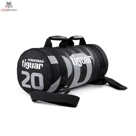 tiguar Powerbag 15 kg V3, Variante 20 kg in Schwarz mit grauer Ziffer 20, Schrägansicht