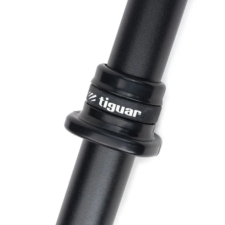 tiguar Powergym Fitness-Langhantel-Set v2 im Detail: Stangenring mit Logo