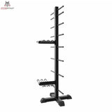 tiguar Powergym-Rack 12/16 Hantelständer in der Seitenansicht mit Ablagearmen und Kreuzfuß