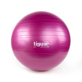 tiguar Safety Plus Ball 65 cm Lila Gymnastikball, Frontansicht in Lila vor weißem Hintergrund