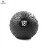 tiguar Slam Ball 15 kg für Bodenwürfe in der Variante 10 kg, schwarzer Ball mit Noppenstruktur in Frontansicht
