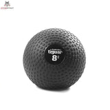 tiguar Slam Ball 15 kg für Bodenwürfe in der Variante 8 kg, schwarzer Ball mit Noppenstruktur in Frontansicht