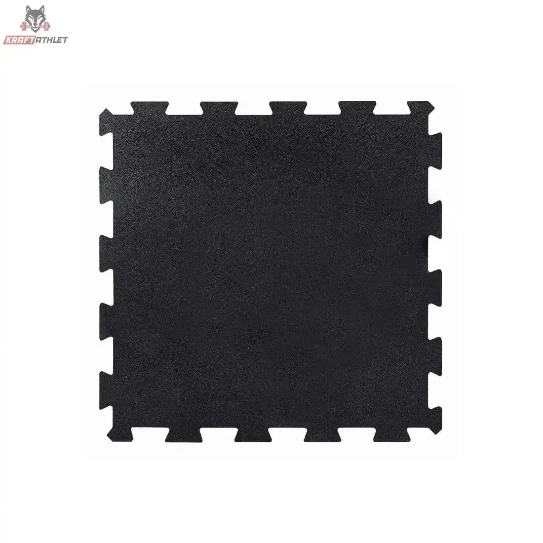 tiguar SLICE Puzzle Bodenplatte 98 × 98 × 1 cm Gummiboden in Schwarz, Draufsicht mit Puzzle-Verbindung an allen Seiten