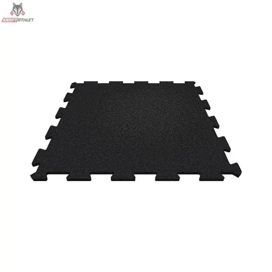 tiguar SLICE Puzzle Bodenplatte 98 × 98 × 1 cm Gummiboden in Schwarz, Schrägansicht einer einzelnen Platte