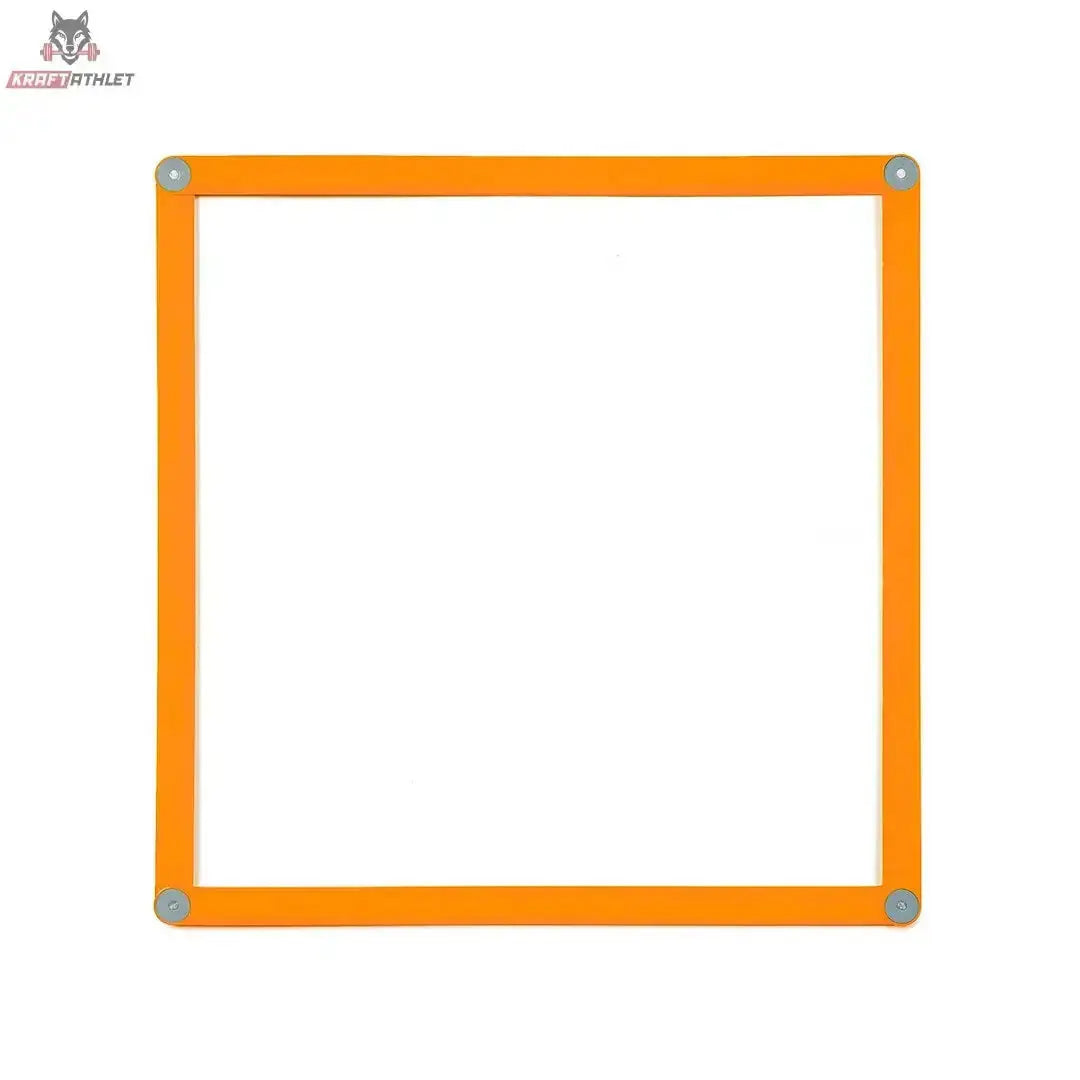 tiguar Speed Ladder 6er-Set V2, Draufsicht auf ein orangefarbenes Quadrat mit vier grauen Eckgelenken