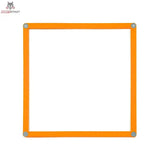 tiguar Speed Ladder 6er-Set V2, Draufsicht auf ein orangefarbenes Quadrat mit vier grauen Eckgelenken