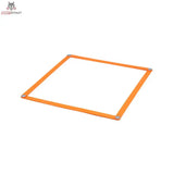 tiguar Speed Ladder 6er-Set V2, einzelnes orangefarbenes Leiterquadrat flach auf dem Boden liegend
