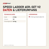 Technische Daten und Lieferumfang von tiguar Speed Ladder 6er-Set V2 als Tabelle