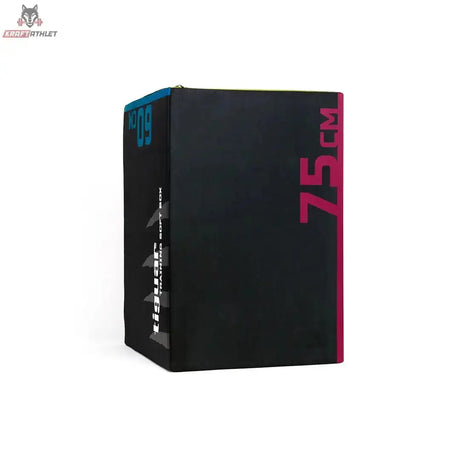 tiguar Trainings Soft Box 3 in 1 Plyobox, schwarze Box mit pinker Höhenangabe in der Schrägansicht