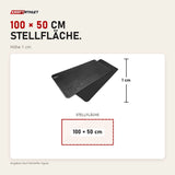 Maßbild tiguar Workout-Matte Schwarz: Stellfläche 100 × 50 cm, Höhe 1 cm