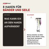 Frage und Antwort zu tiguar Zubehörhalter: Was kann ich an den Haken aufhängen?