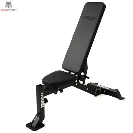 Titanium Strength All-in-One Trainer Full Set Up mit Hanteln, verstellbare Hantelbank in Schwarz, Seitenansicht