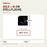 Maßbild Titanium Strength CT2000 Crosstrainer Pro Series: Stellfläche 200,5 × 81 cm, Höhe 166,5 cm
