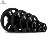 Titanium Strength Premium Tri-Grip Scheiben-Set 60 kg aufgereiht mit Dreifachgriff, Ausführung 80 kg