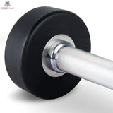 Titanium Strength Pro-PU-Kurzhantelset 12,5–35 kg mit Rack, Detail des verchromten Griffs