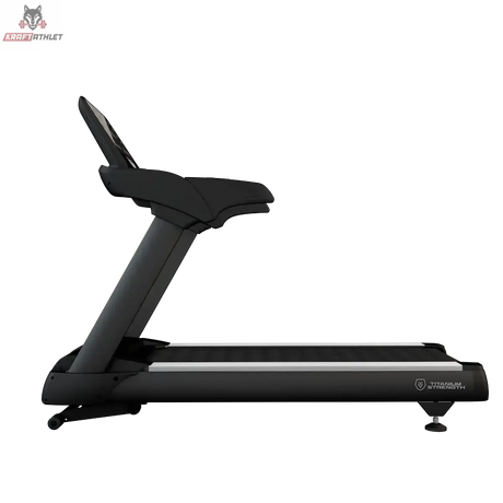 Titanium Strength TM2000 Laufband Pro Series in Schwarz, Seitenansicht mit Handläufen und Motorabdeckung