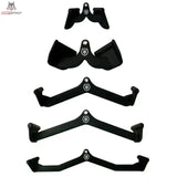 Titanium Strength TS-GRIPSET Set mit 5 Griffen für Seilzüge, alle fünf schwarzen Griffe übereinander
