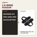 Frage und Antwort zu Younix Ankle Cuffs Fußmanschetten für den Kabelzug: Bekomme ich eine oder zwei Manschetten?