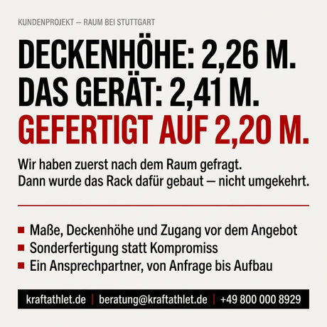 Younix Cable Rack Bundle Kabelzug-Komplettpaket, Grafik zur Sonderanfertigung nach Deckenhöhe