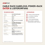 Technische Daten und Lieferumfang von Younix Cable Rack Kabelzug-Power-Rack als Tabelle