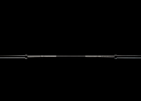 Younix Olympic Pro Barbell 20 kg Olympia-Langhantel in Schwarz vor schwarzem Hintergrund