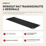 Younix Workout Mat Trainingsmatte mit 4 Merkmalen: 183 × 61 cm Fläche, 6 mm hochdichter PVC-Schaum, Beidseitig rutschfest, Feuchtigkeitsbeständig